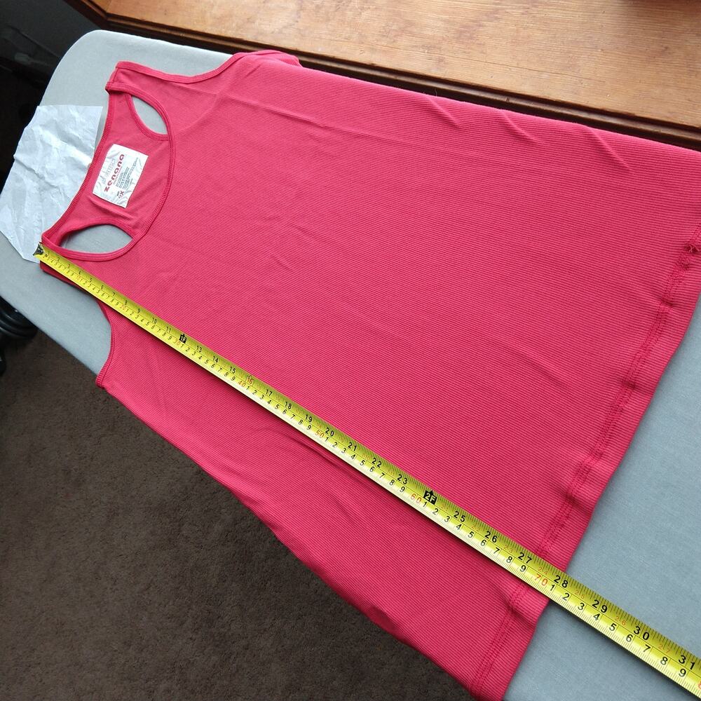 2X Khaki Ribbed Seamless Racerback Tank Top Zenana oversized Plus Size comfort - Picture 6 of 8
